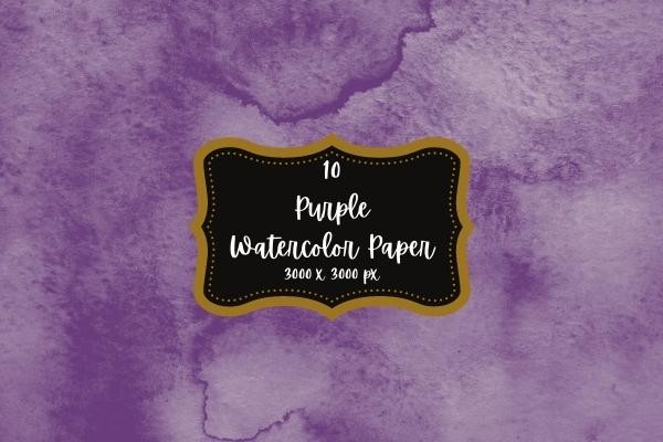 10 Purple Watercolor Digital Paper Graphic by Millie Her Majesty ...