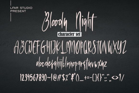 Bloody Night Font - Preview 6