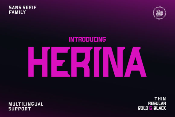 Herina Serif-Schriftarten Schriftart Von twinletter
