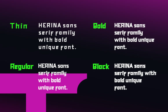 Herina Font PNG with transparent background - Preview 1