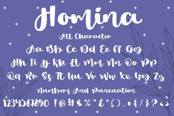 Homina Font PNG with transparent background - Preview 3