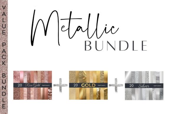 Metallic Digital Paper Bundle