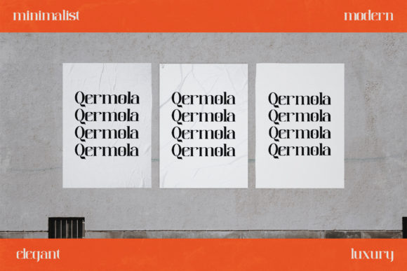 Qermola Font PNG with transparent background - Preview 1