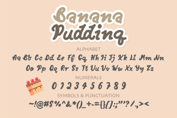 Banana Pudding Font - Preview 1