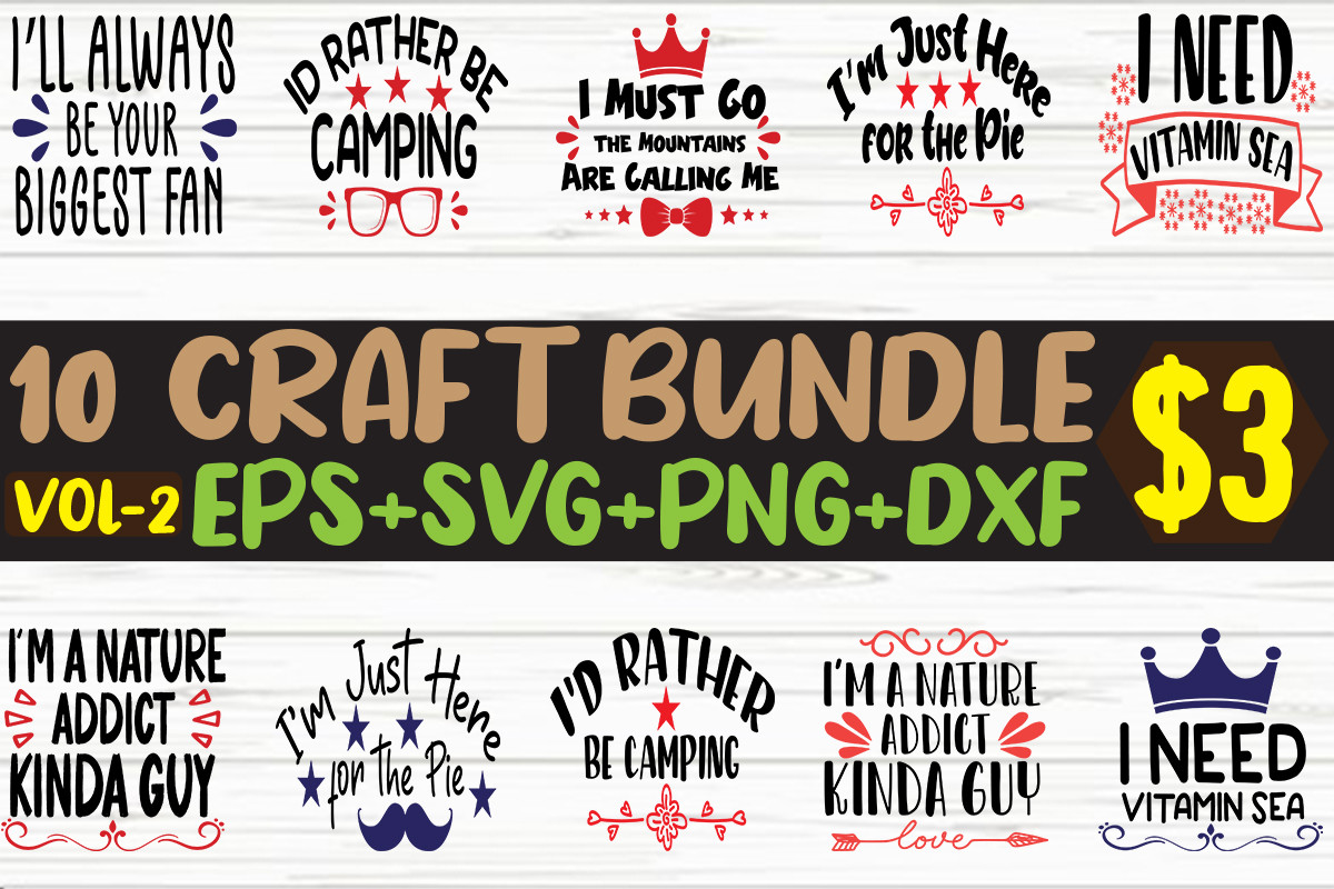 CRAFT BUNDLE 10 DESIGN. Vol.2 Graphic by thesvgfactory · Creative Fabrica