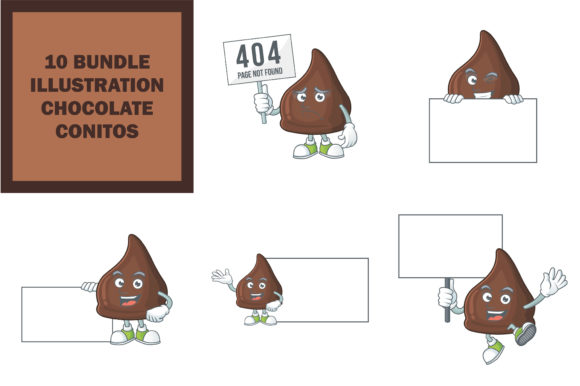 Chocolate Conitos Bundle Graphic Illustrations By KongVector2020