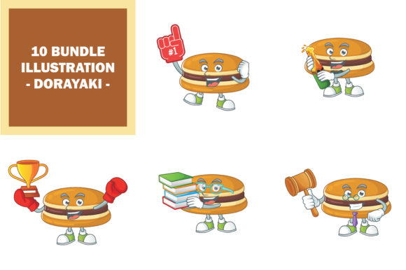 Dorayaki Bundle Grafica Illustrazioni Stampabili Di KongVector2020