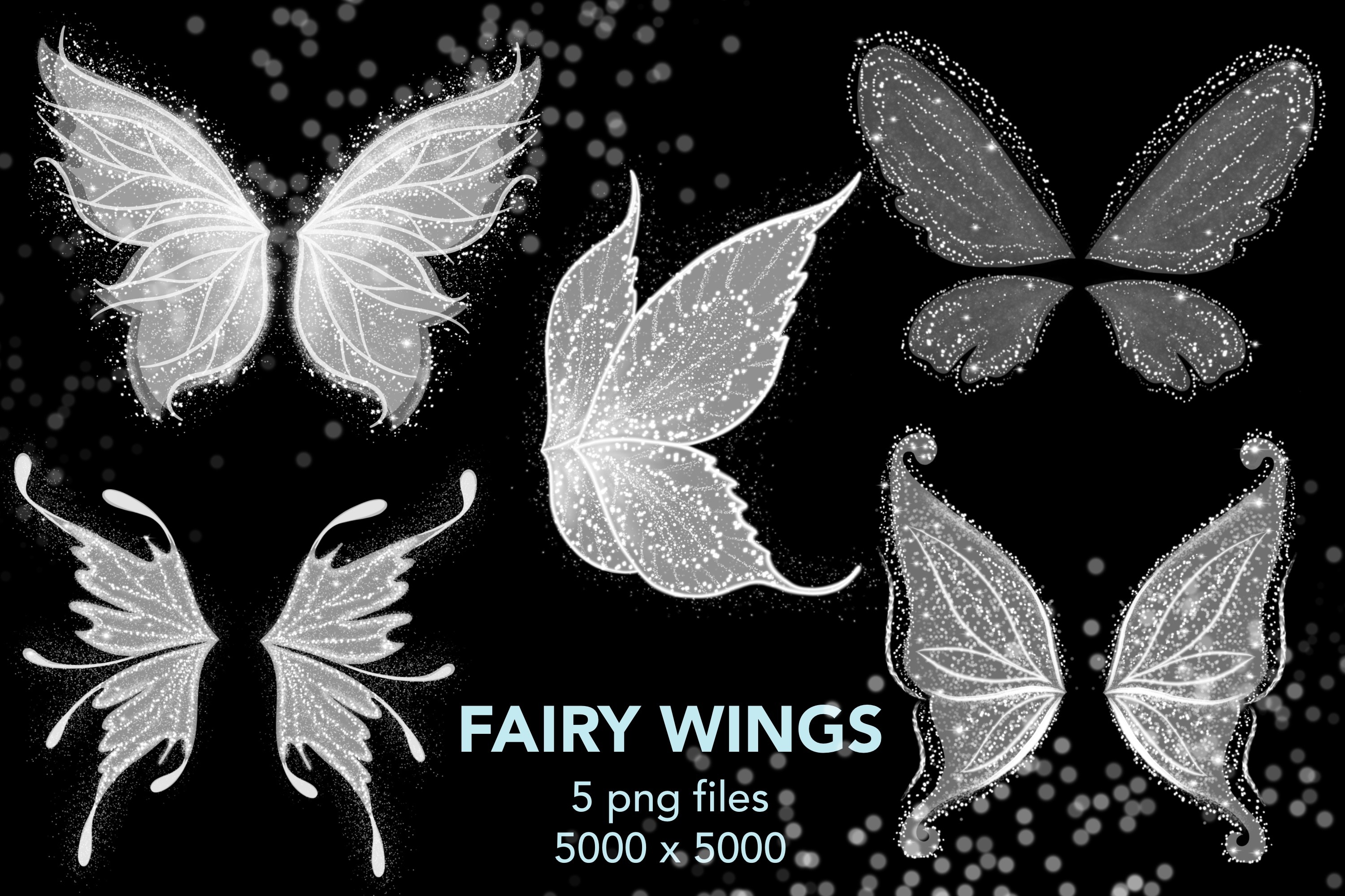 Fairy Wings PNG Files. Graphic by SassyDesign · Creative Fabrica