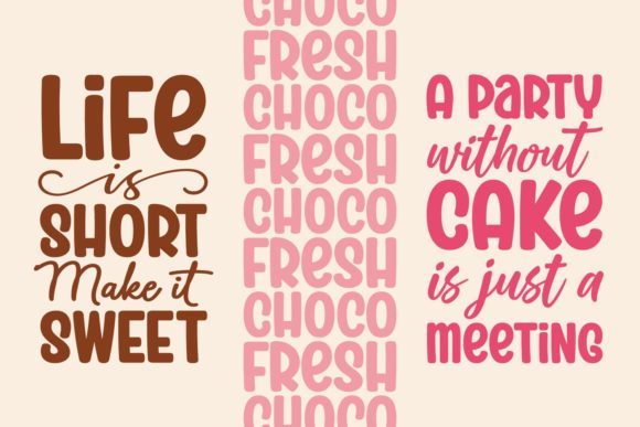 Fresh Choco Font PNG with transparent background - Preview 1