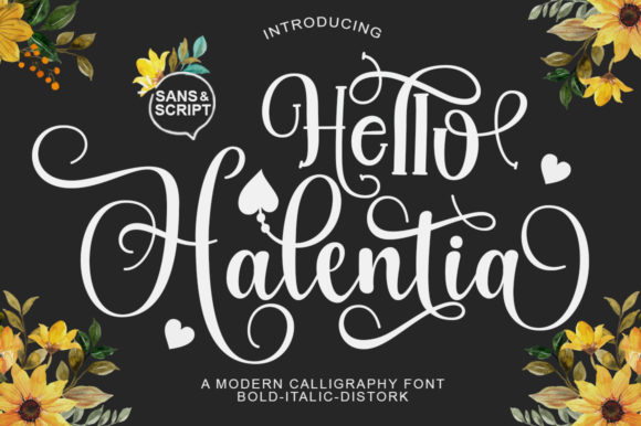 Hello Halentia Font PNG with transparent background - Preview 2