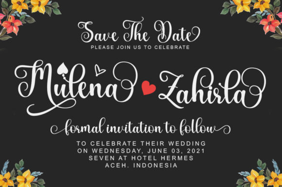 Hello Halentia Font PNG with transparent background - Preview 4