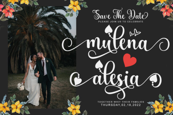Hello Halentia Font PNG with transparent background - Preview 3