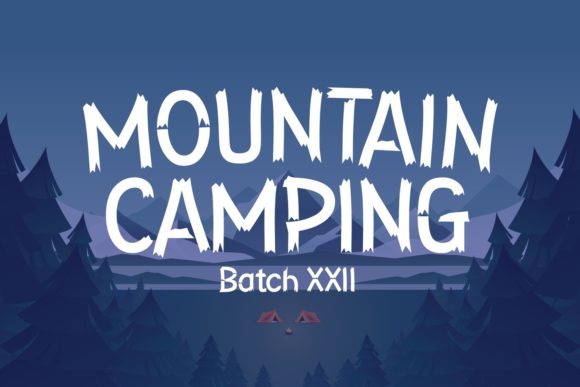 Hiking the Peak Font PNG with transparent background - Preview 1