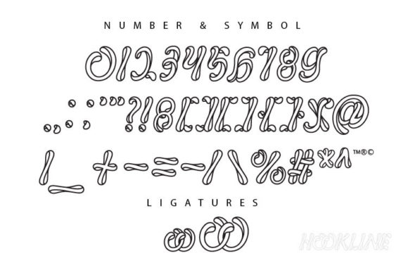 Hookline Font PNG with transparent background - Preview 4