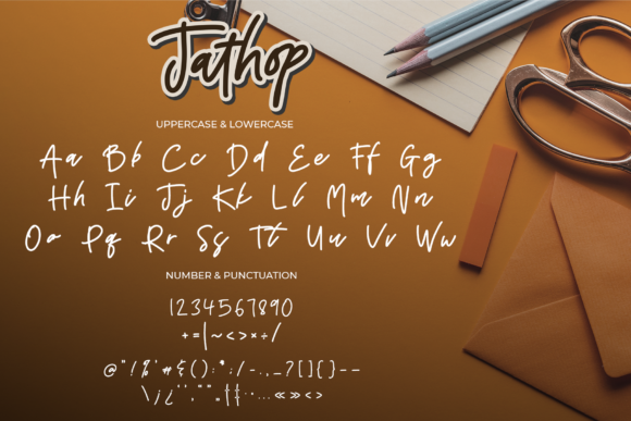 Jathop Font PNG with transparent background - Preview 1