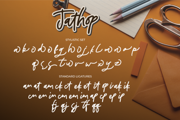 Jathop Font PNG with transparent background - Preview 3