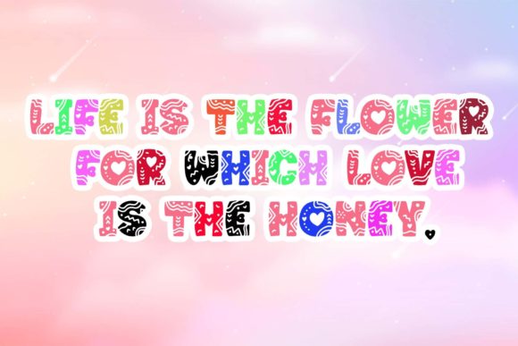 Love Sky Font PNG with transparent background - Preview 1