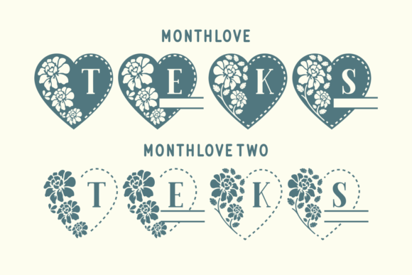 Monthlove Font PNG with transparent background - Preview 1