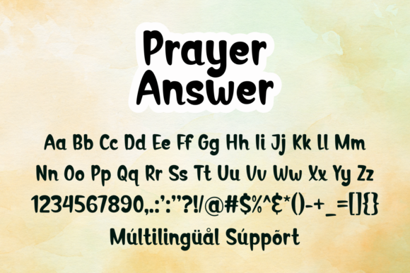 Prayer Answer Font PNG with transparent background - Preview 3