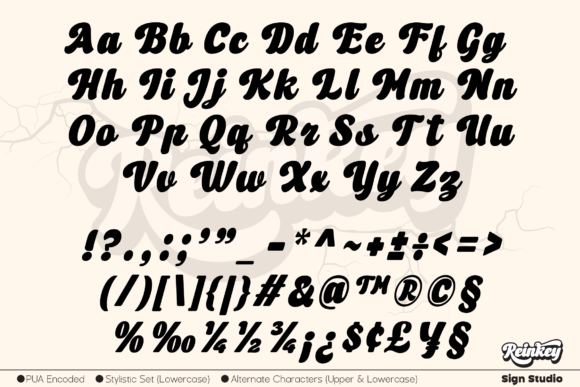 Reinkey Font PNG with transparent background - Preview 1