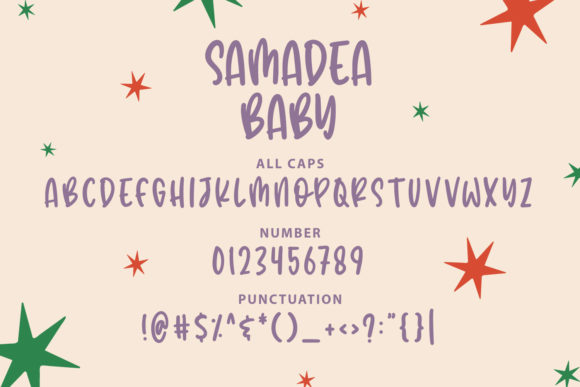 Samadea Baby Font PNG with transparent background - Preview 2