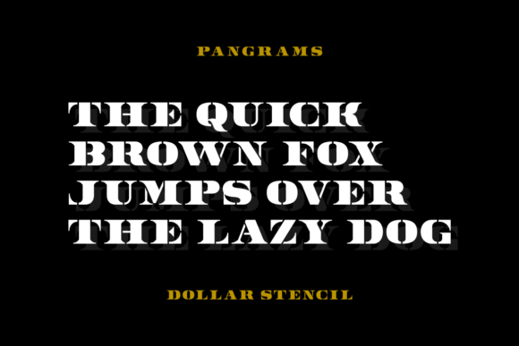 Dollar Stencil Font - Preview 1