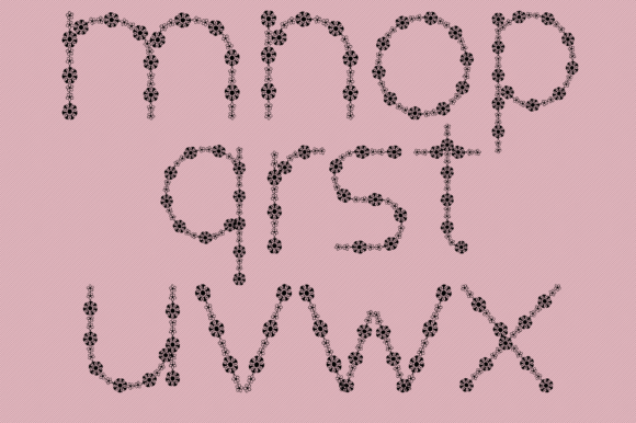 Floral Lettering Font - Preview 4