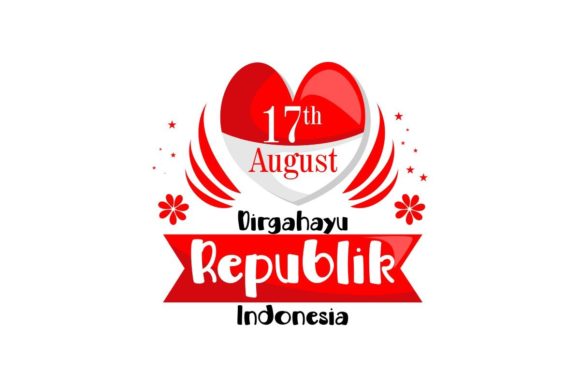 Heart Illustration for Indonesia Day