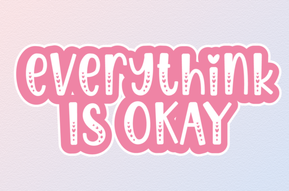 Love Quirky Font PNG with transparent background - Preview 1