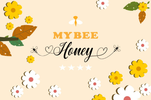 My Bee Honey Font PNG with transparent background - Preview 3