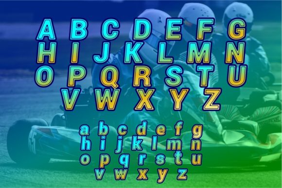 Racer Facer Font PNG with transparent background - Preview 1
