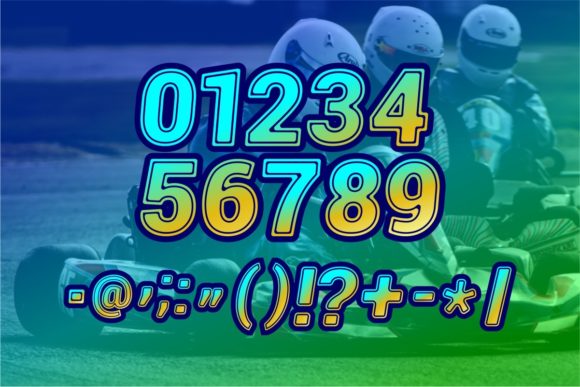 Racer Facer Font PNG with transparent background - Preview 2