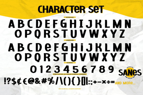 Sanes Font PNG with transparent background - Preview 6