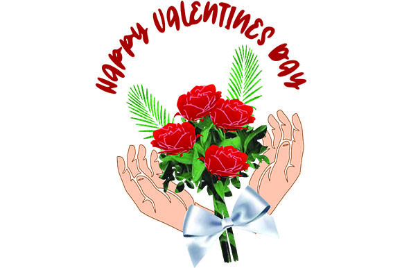 Valentine Flowers Graphic by arts4busykids · Creative Fabrica