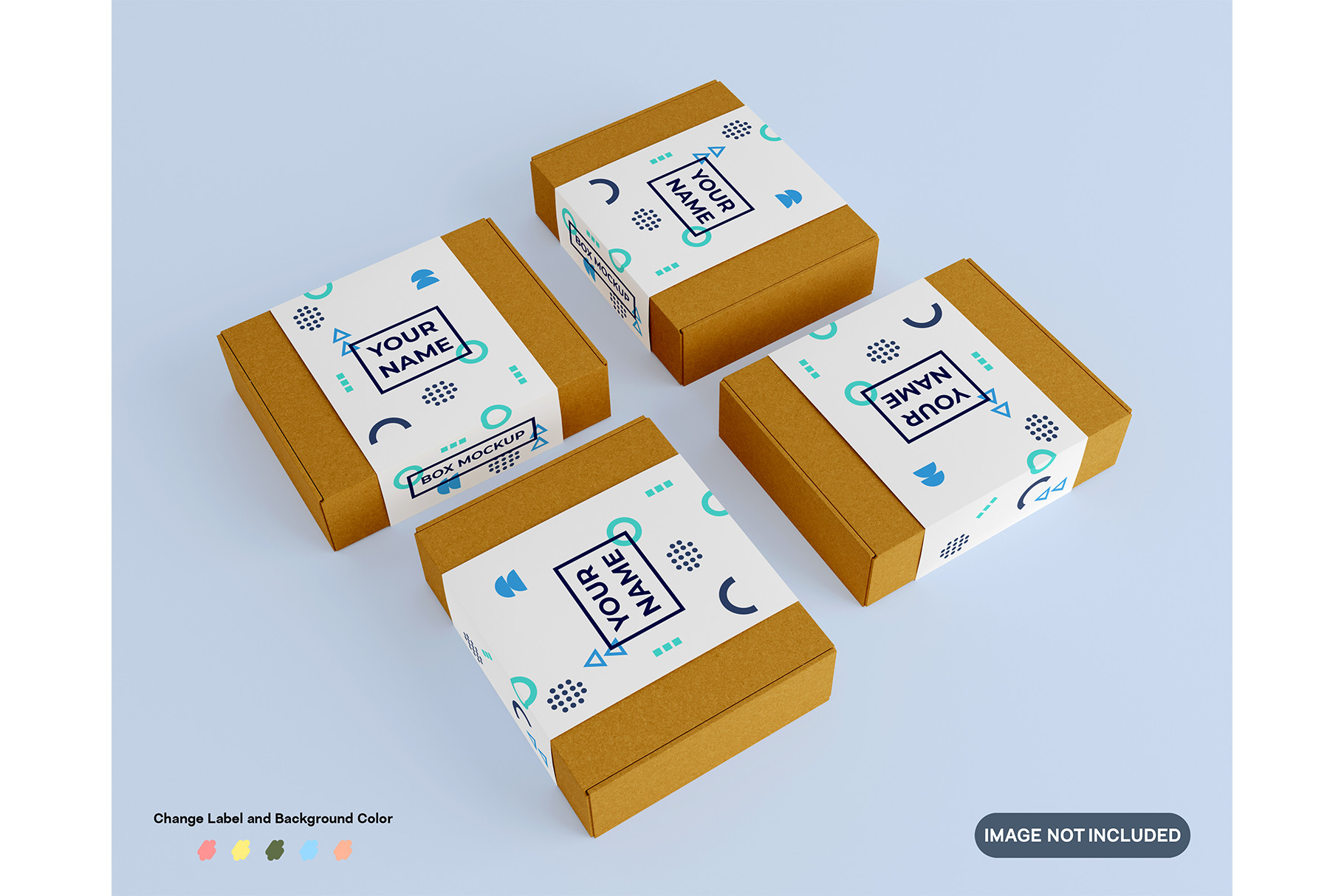 Cardboard Mockup with Label Graphic by Anggel Elgi · Creative Fabrica