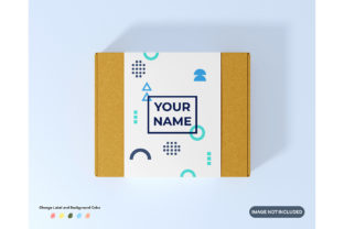 Cardboard Mockup with Label Graphic by Anggel Elgi · Creative Fabrica