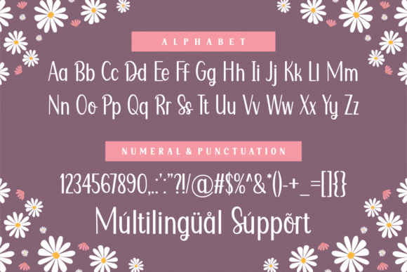 Daisy Story Font PNG with transparent background - Preview 4