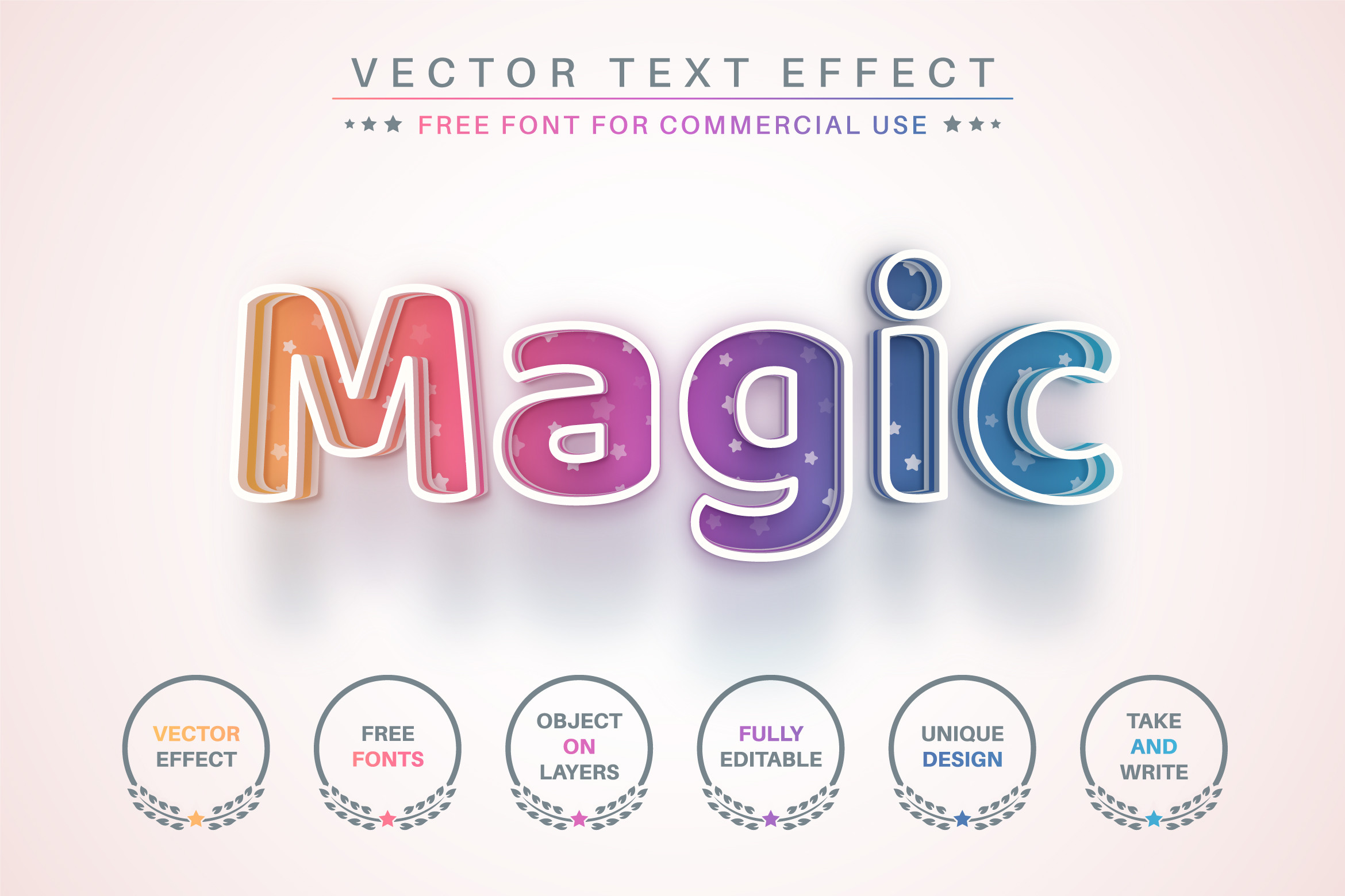 Magic Rainbow - Editable Text Effect Graphic by rwgusev · Creative Fabrica