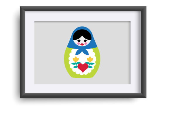 Matryoshka Font PNG with transparent background - Preview 2