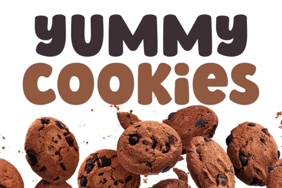 Milky and Cookies Font PNG with transparent background - Preview 1