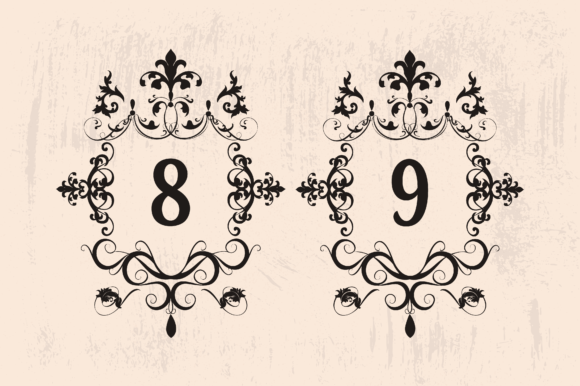 Shabby Chic Flourishes Monograms Font font preview - 5