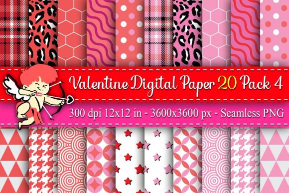 Valentine's Day Digital Paper Patterns 4