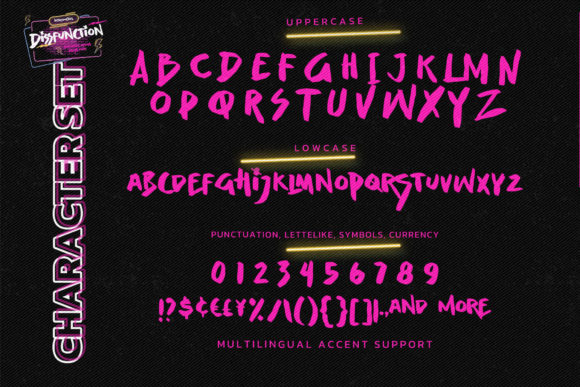 Dissfunction Font Font PNG with transparent background - Preview 6