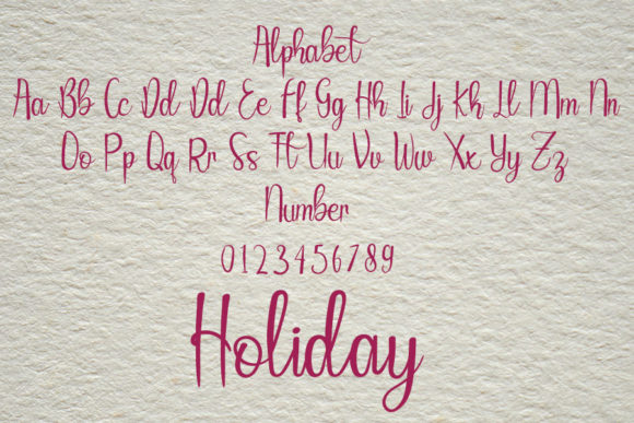 Holiday Font - Preview 3