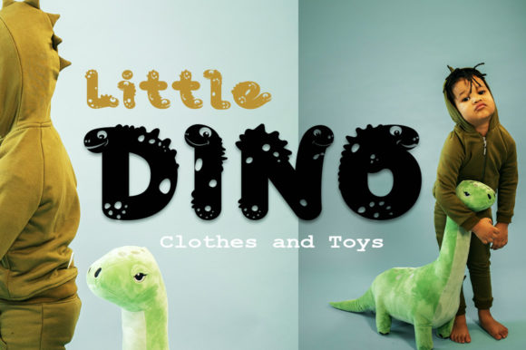Lucky Dino Font PNG with transparent background - Preview 1