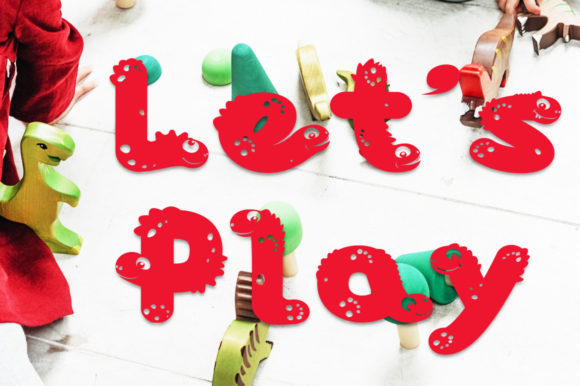 Lucky Dino Font PNG with transparent background - Preview 4