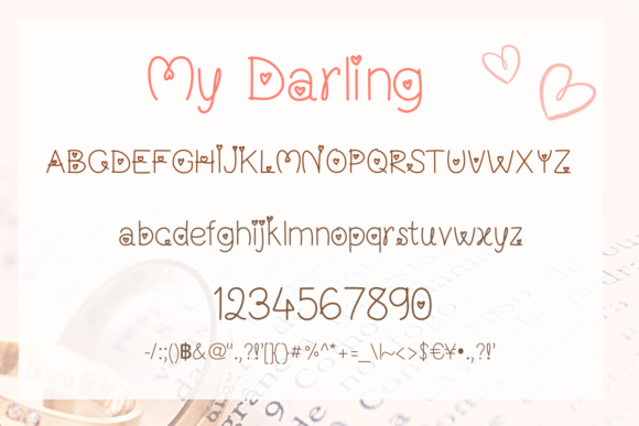 My Darling Font PNG with transparent background - Preview 1