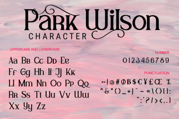 Park Wilson Font PNG with transparent background - Preview 4