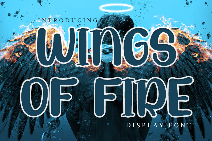 Wings of Fire font preview in a script style