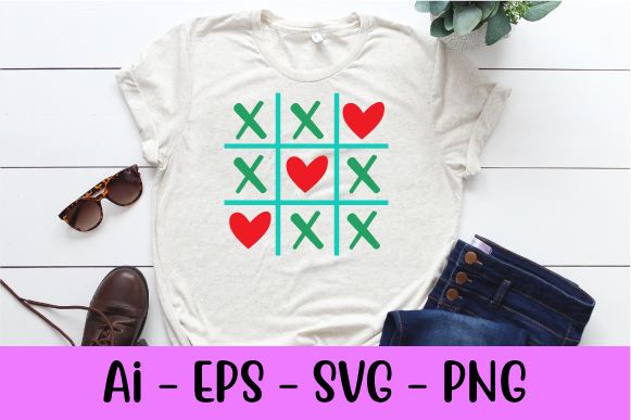 Love Tic Tac Toe Svg Graphic by RaiihanCrafts · Creative Fabrica